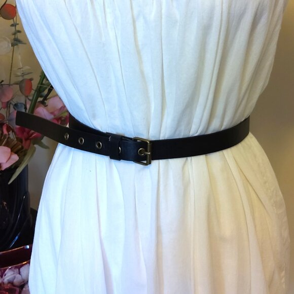 NWT Black Faux Leather Fashion Belt with Buckle for Women’s Pants Jeans - Picture 5 of 11